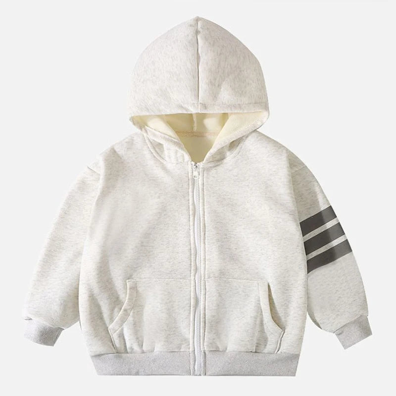 Kids' Long-Sleeved Warm Hooded Jacket