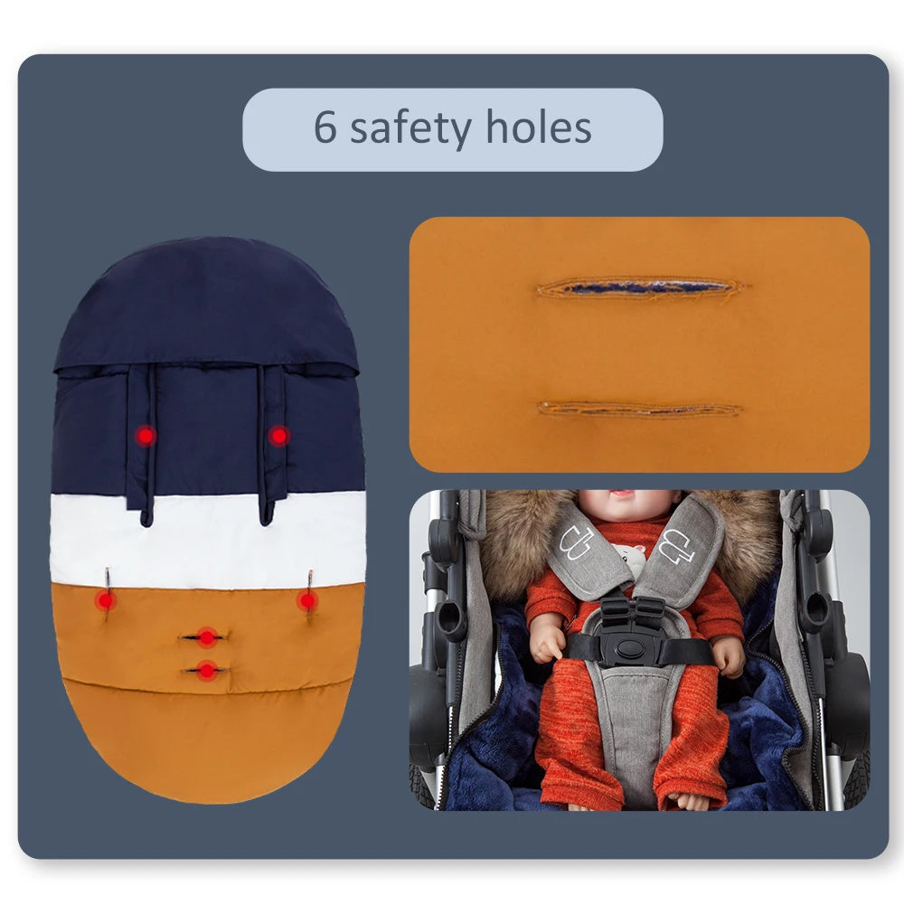 Patchwork Windproof Winter Stroller Footmuff childrensterritory
