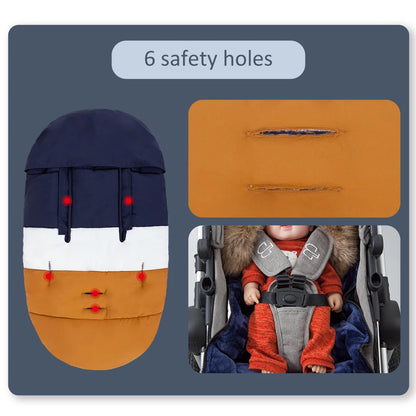 Patchwork Windproof Winter Stroller Footmuff childrensterritory