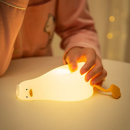 Rechargeable Lying Flat Duck LED Night Light for Kids&