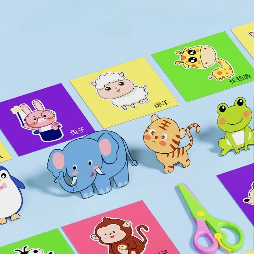 Kids 48 Piece Handmade Cartoon Scrapbook Learning Toys
