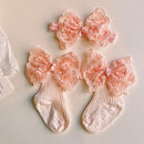 Bow Lace Design Baby Princess Cotton Socks and Headband Set