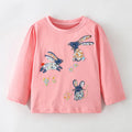 Full-Sleeve Cartoon Design Cotton T-Shirts For Girls childrensterritory