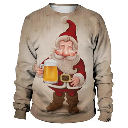 Funny Santa Claus Printed Sweatshirts For Men childrensterritory