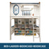 Kids Modren Bunk Bed with Bookcase and Wardrobe childrensterritory