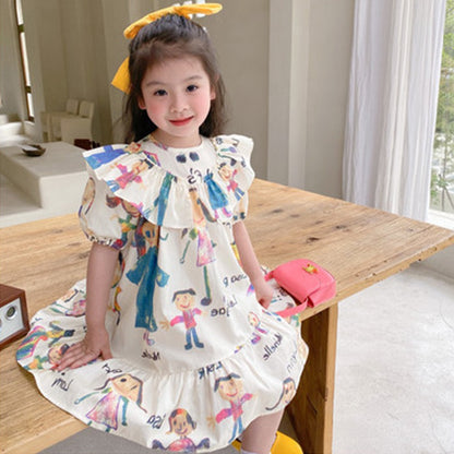 Kids Girls Floral Summer Fashion Dresses childrensterritory
