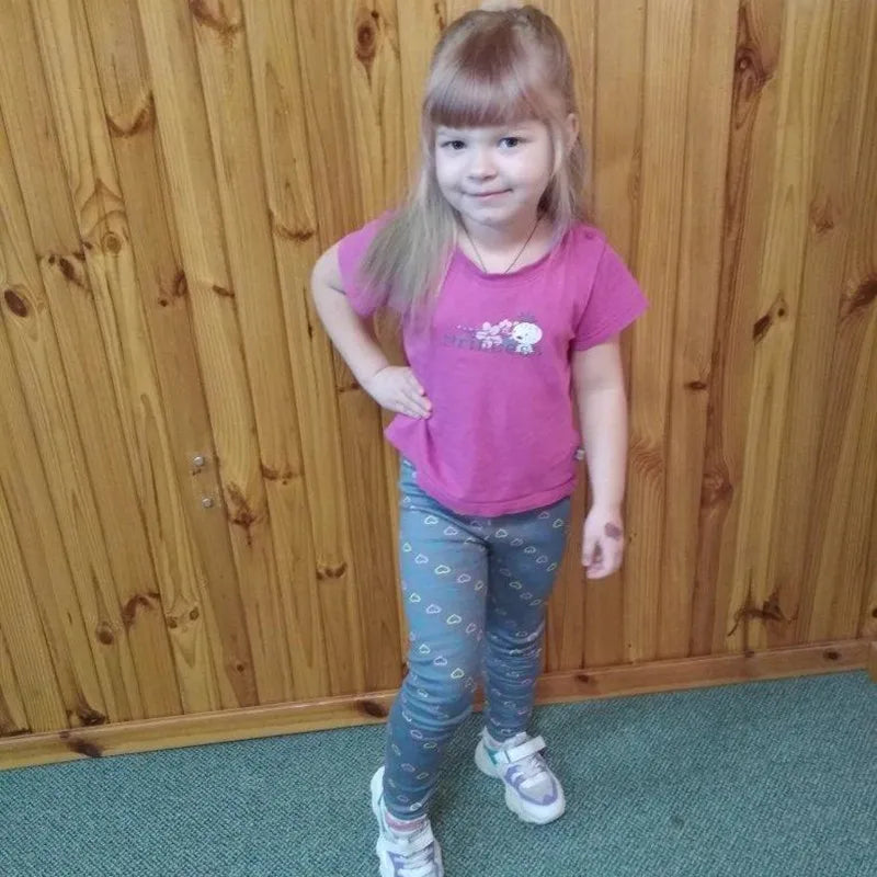 Printed Warm Velvet Leggings for Kids Girls childrensterritory