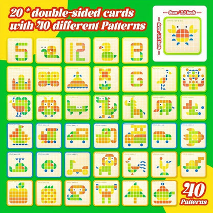 3D Geometric Shape 120Pcs Wooden Mosaic Puzzle Toy childrensterritory