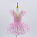 Modern Sequined Flower Tutu Ballet Dresses For Girls childrensterritory