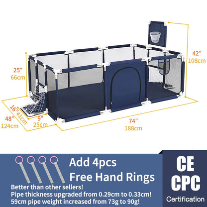 Indoor Ball Pit Baby Playpen with Safety Fence childrensterritory