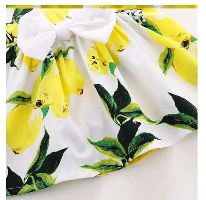 Infant Girls Beautiful Floral Bowknot Sleeveless Summer Dresses