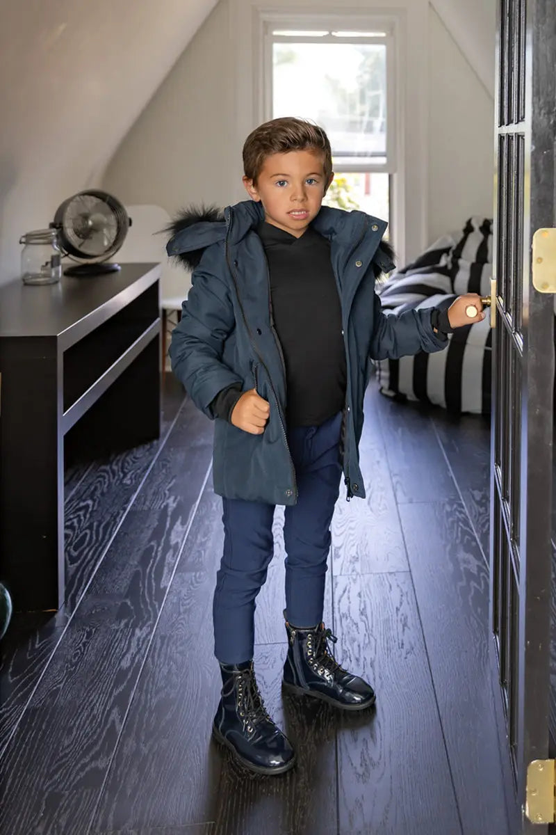 Kids' Long-Sleeved Stylish Warm Puffer Coat