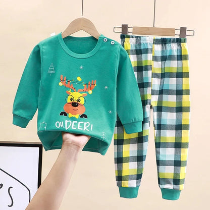 Kids Cartoon Print Autumn Casual Clothing Set childrensterritory