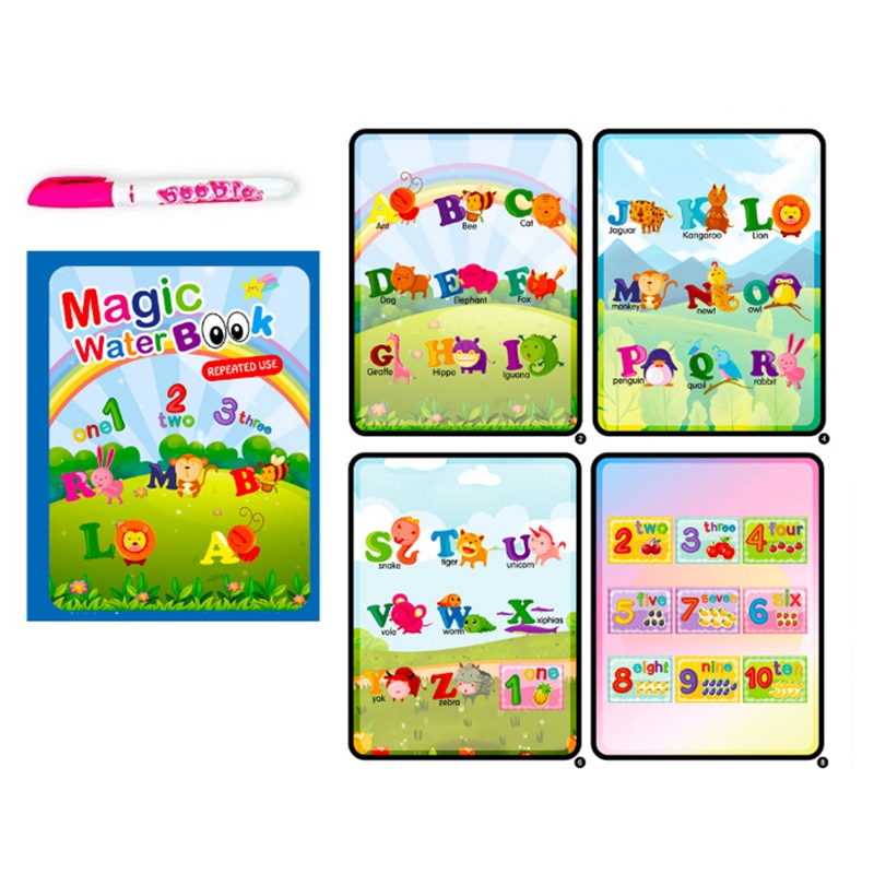 Reusable Magical Water Drawing Book with Pen Kids Toys childrensterritory