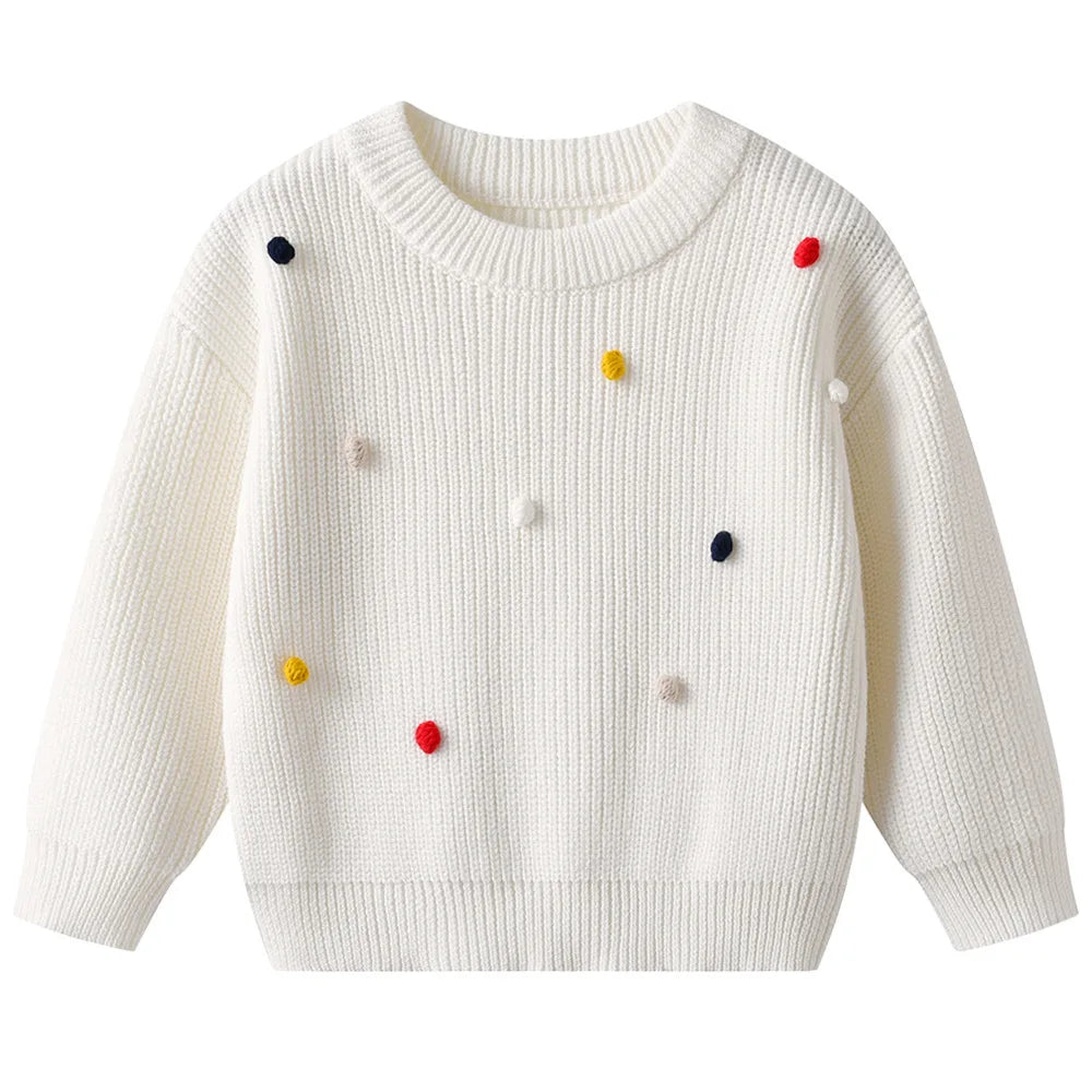 Girls' Long-Sleeved Casual Winter Pullover Sweater childrensterritory