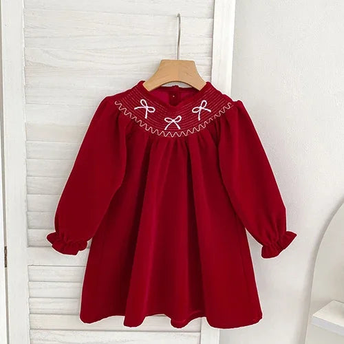 Baby Kids Long Sleeves Lace Design Christmas Party Costumes