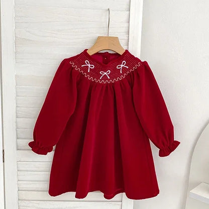 Baby Kids Long Sleeves Lace Design Christmas Party Costumes childrensterritory
