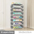 4/6/8-layer Shoe Organizer Stackable Canvas Rack for Home childrensterritory