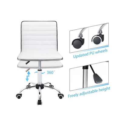 PU Leather Swivel Computer Desk Chair of Mid Back childrensterritory