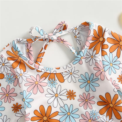 O-Neck Floral Baby Girl Swimsuit/Beach Wear childrensterritory