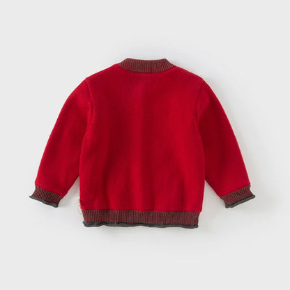 Casual O Neck Warm Knitted Toddler Sweater for Christmas childrensterritory