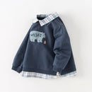 Little Boy’s Cartoon Design Casual Cotton Sweatshirt childrensterritory
