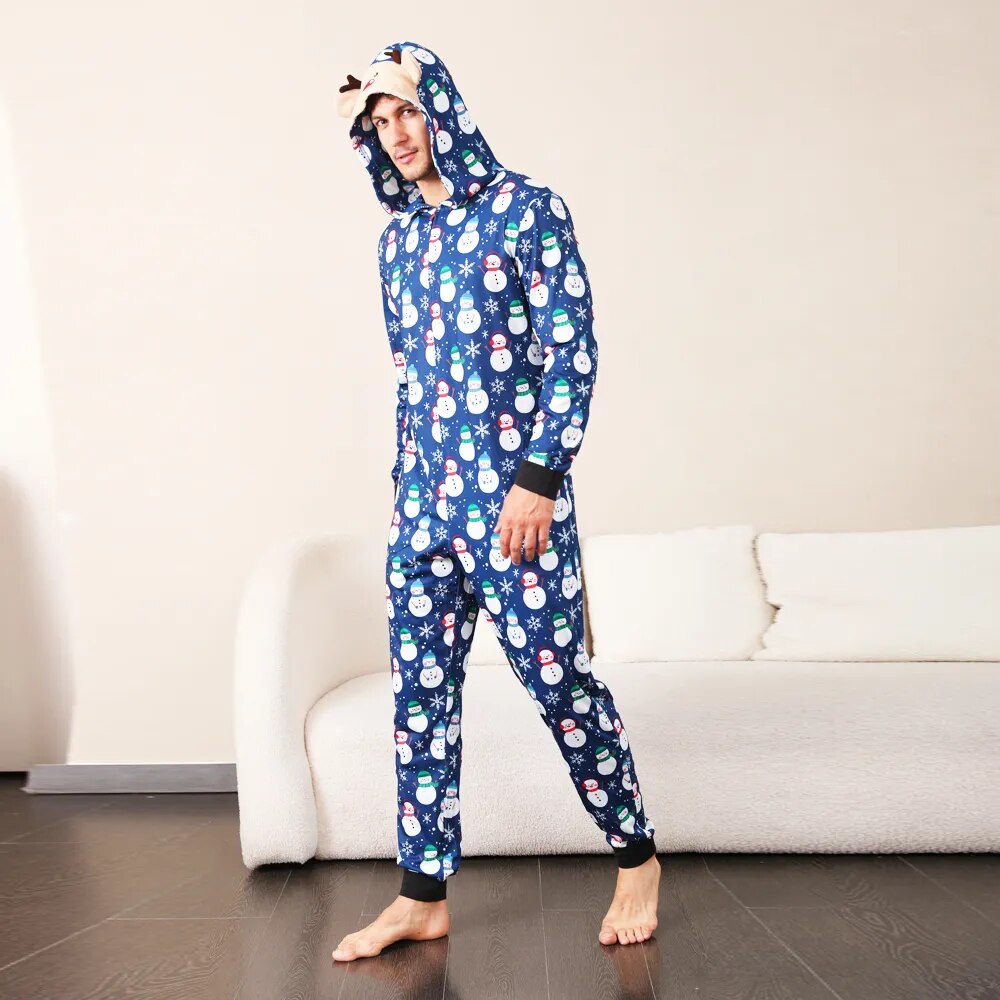 Warm Snowman Print Christmas Matching Pajamas for Family childrensterritory