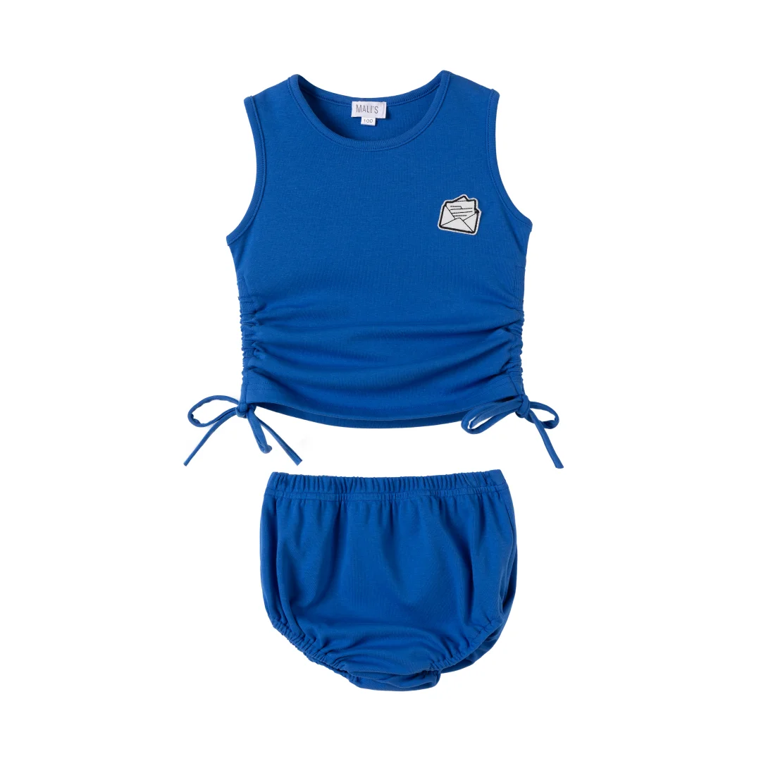 Pink and Blue Colored Brother and Sister Family Matching Outfits