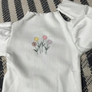 Girls' Long-Sleeved Flower Embroidery Design Winter Sweater
