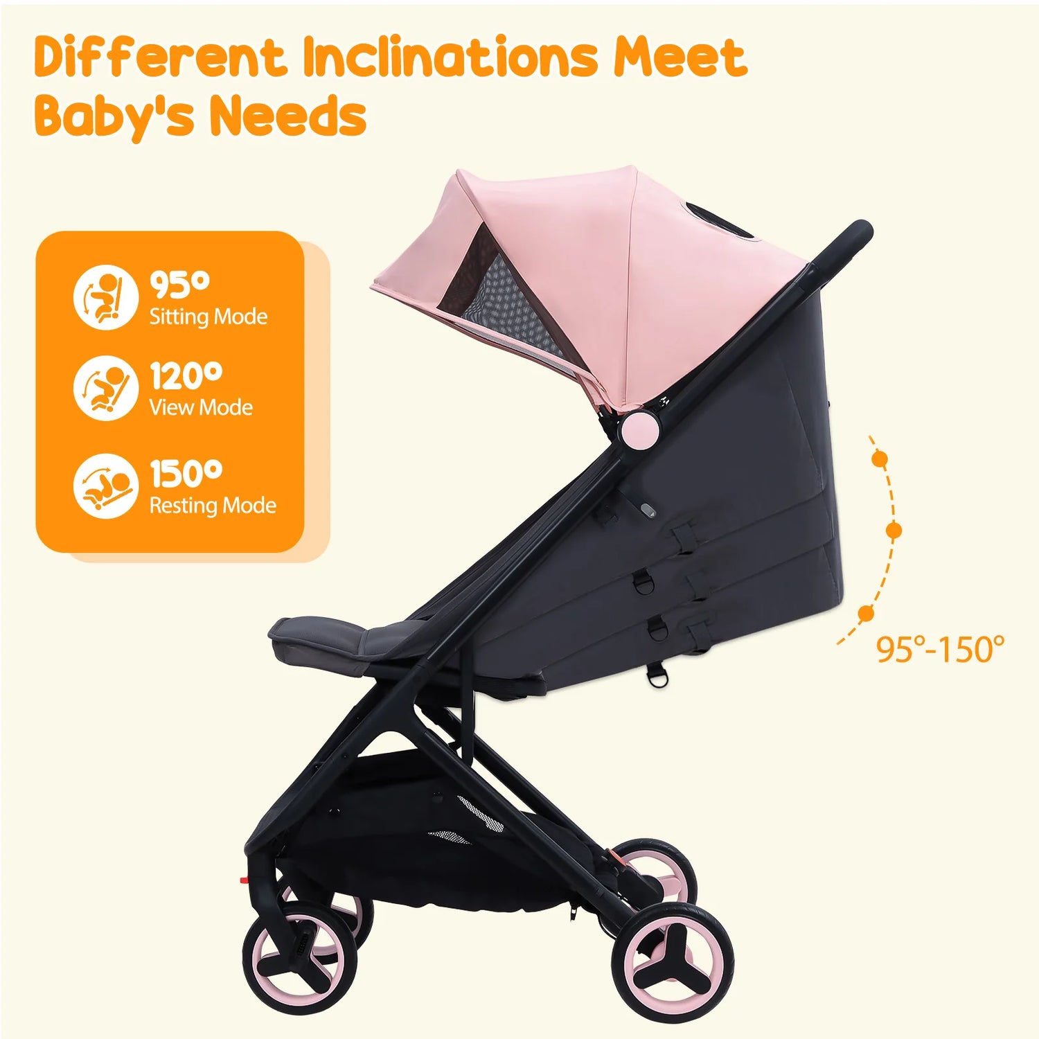 Easy Fold Lightweight Baby Stroller for Smooth Travel childrensterritory