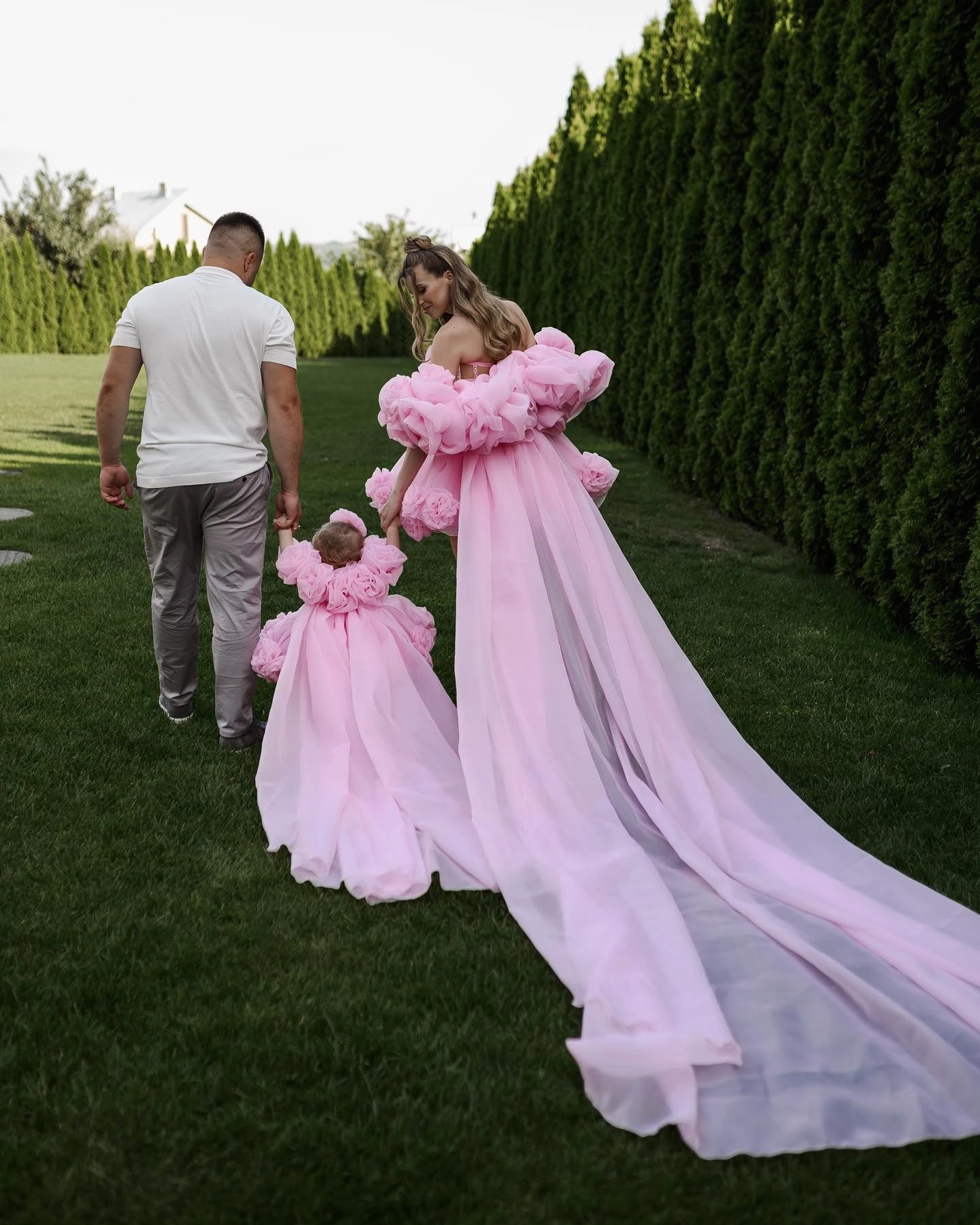 Matching Formal Princess Dresses for Mother and Daughter