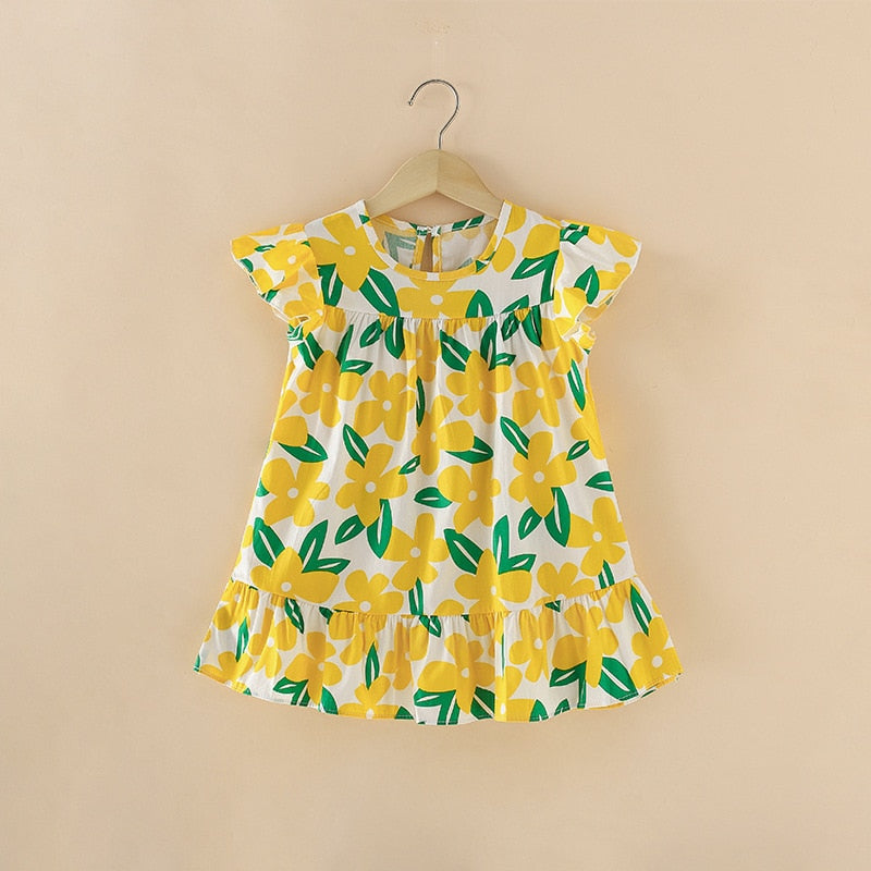 Kids Girls Floral Summer Princess Party Dresses childrensterritory