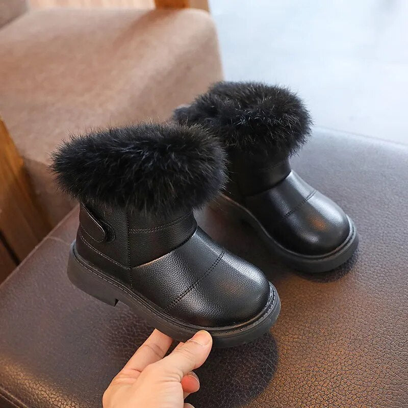 Little Boys Girls Casual Plush Winter Soft Boots childrensterritory