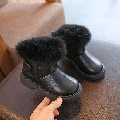 Little Boys Girls Casual Plush Winter Soft Boots childrensterritory