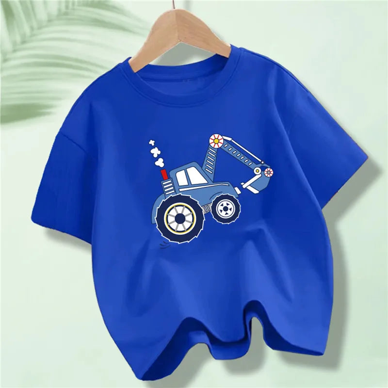 Short Sleeve Graphic Cotton Tees for Kids Boys Girls childrensterritory