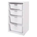 Sliding Bin Organizer with 4 Storage Bins for Kids Room childrensterritory