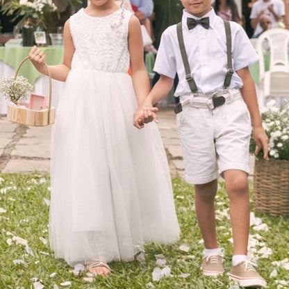 Little Girls Flower Lace Design Summer Birthday Dresses childrensterritory
