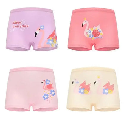 10PC Soft Cotton Cartoon Print Breathable Briefs for Girls childrensterritory