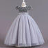 Sequin Bow Design Fluffy Formal Evening Party Dresses childrensterritory