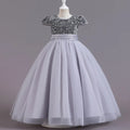 Sequin Bow Design Fluffy Formal Evening Party Dresses childrensterritory