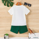 Kids Boys 2Pcs Dinosaur Print T-Shirt and Shorts Set for Summer childrensterritory