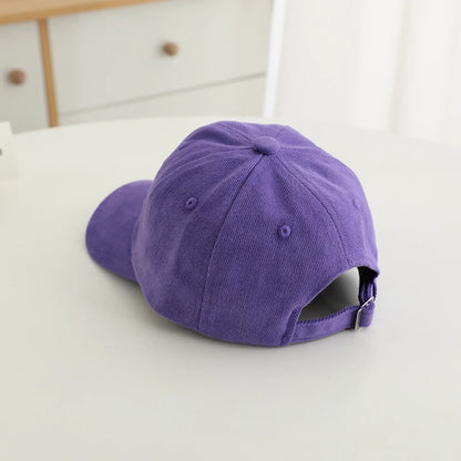 Little Girls Flowers Embroidery Adjustable Sports Caps childrensterritory