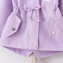 Girls' Long-Sleeved Rabbit Design Hooded Jacket childrensterritory