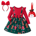Girls' Long Sleeves Printed Bow Design Party Design childrensterritory