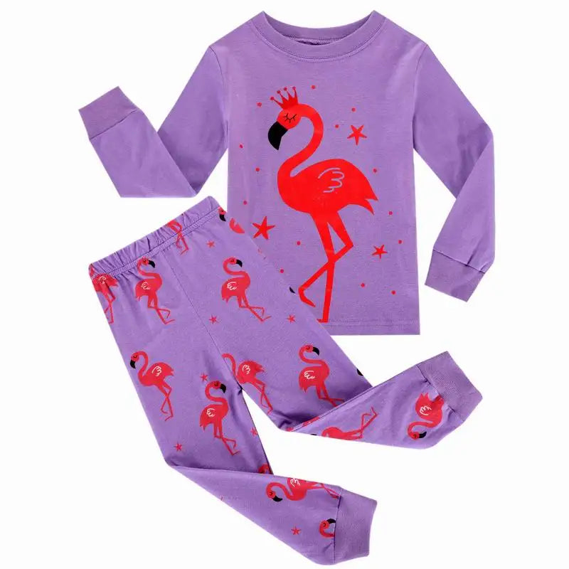 Long-Sleeved Cartoon Print Autumn Kids Clothing Set