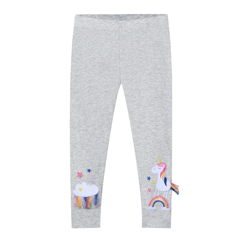 Kids Girls Cartoon Pattern Casual Leggings For 2-8 Years childrensterritory