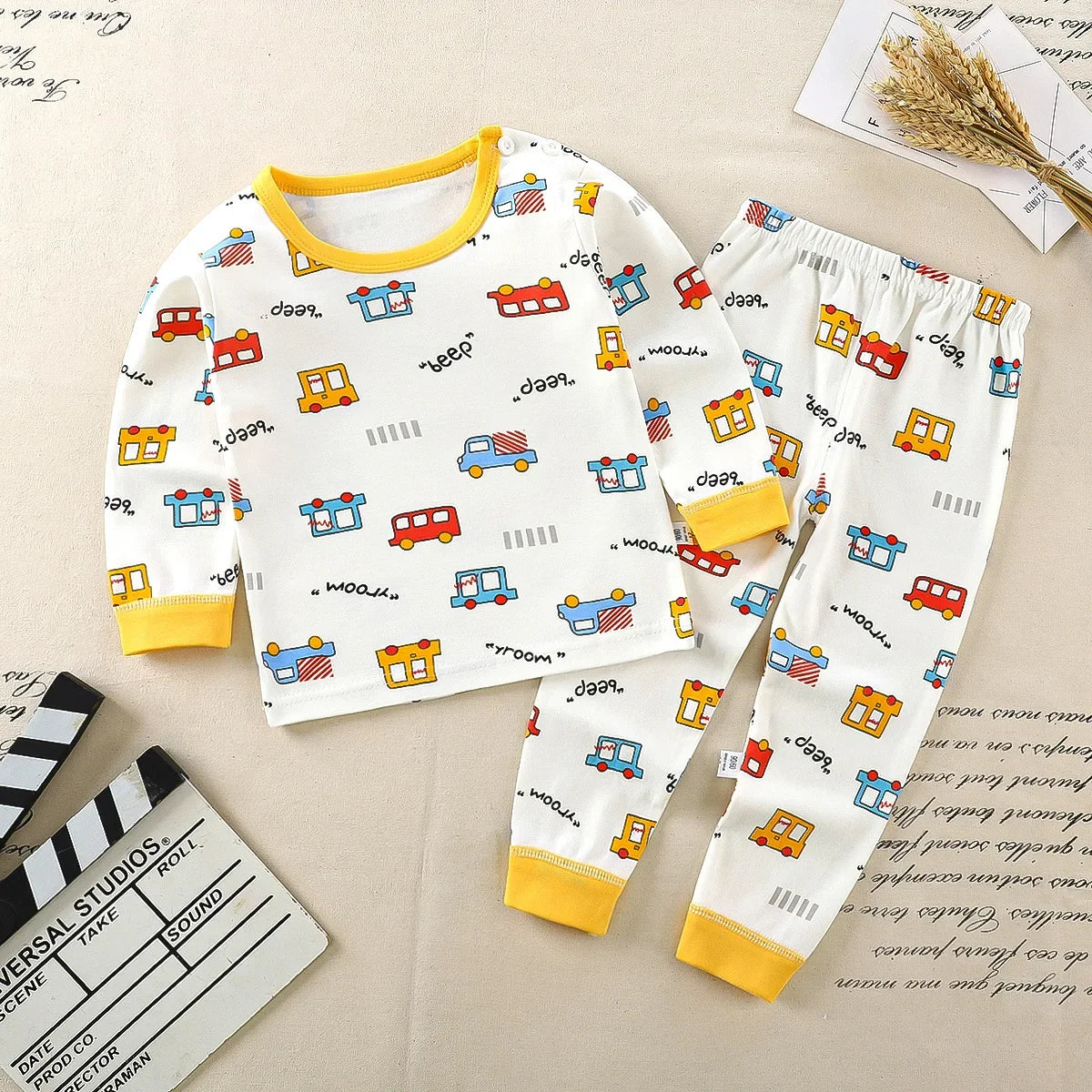 Kids Cartoon Print Casual Winter Clothing Set childrensterritory