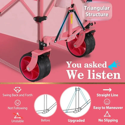 Collapsible Garden Carts with 330lbs Weight Capacity