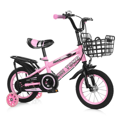 12/14/16 Inch Adjustable Kids Bicycle with Detachable Basket