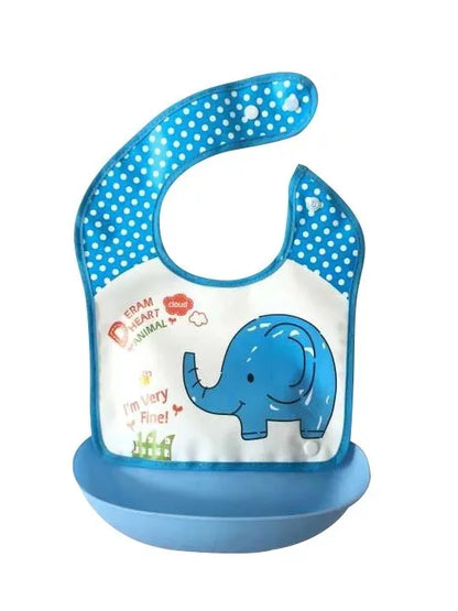 Soft Waterproof Cartoon Printed Adjustable Baby Bibs